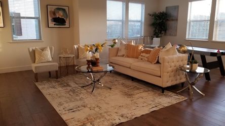 Tufted Tan Sofa