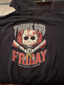 A$$holes Live Forever Thank God It’s Friday Jason Voorhees Hoodie