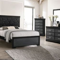 Queen Plataform Bed Frame Dresser Mirror One Nightstand   Free Local Delivery  Check Description