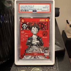 Monkey D Luffy Magazine Promo PSA 10