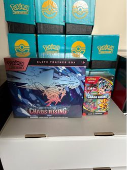POKEMON CHAOS RISING ETB AND BOOSTER BUNDLE LOT