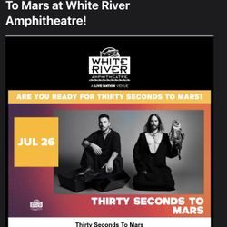 Thirty Seconds To Mars Concert Tickets 2