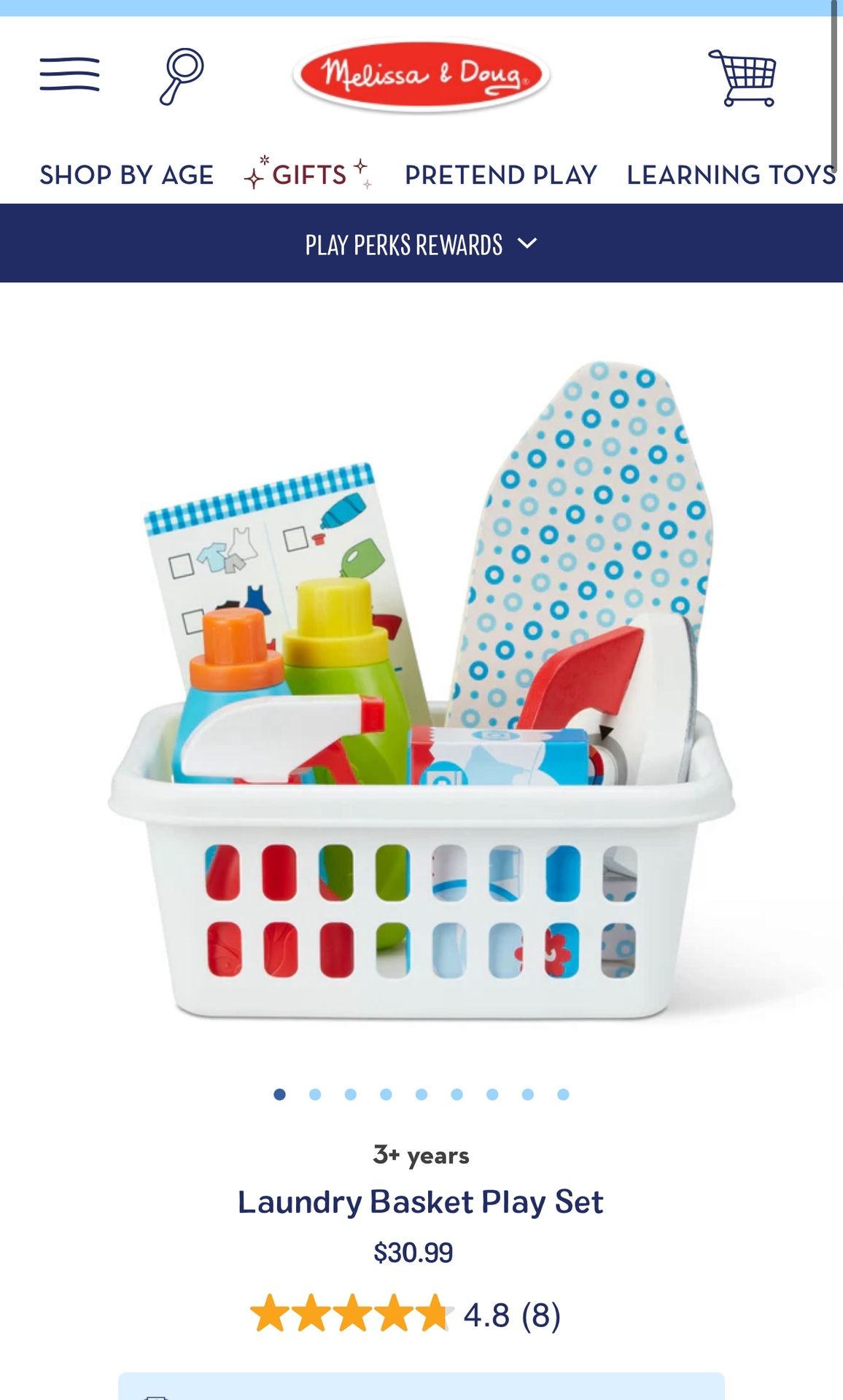 Melissa and Doug Laundry Basket Play Set