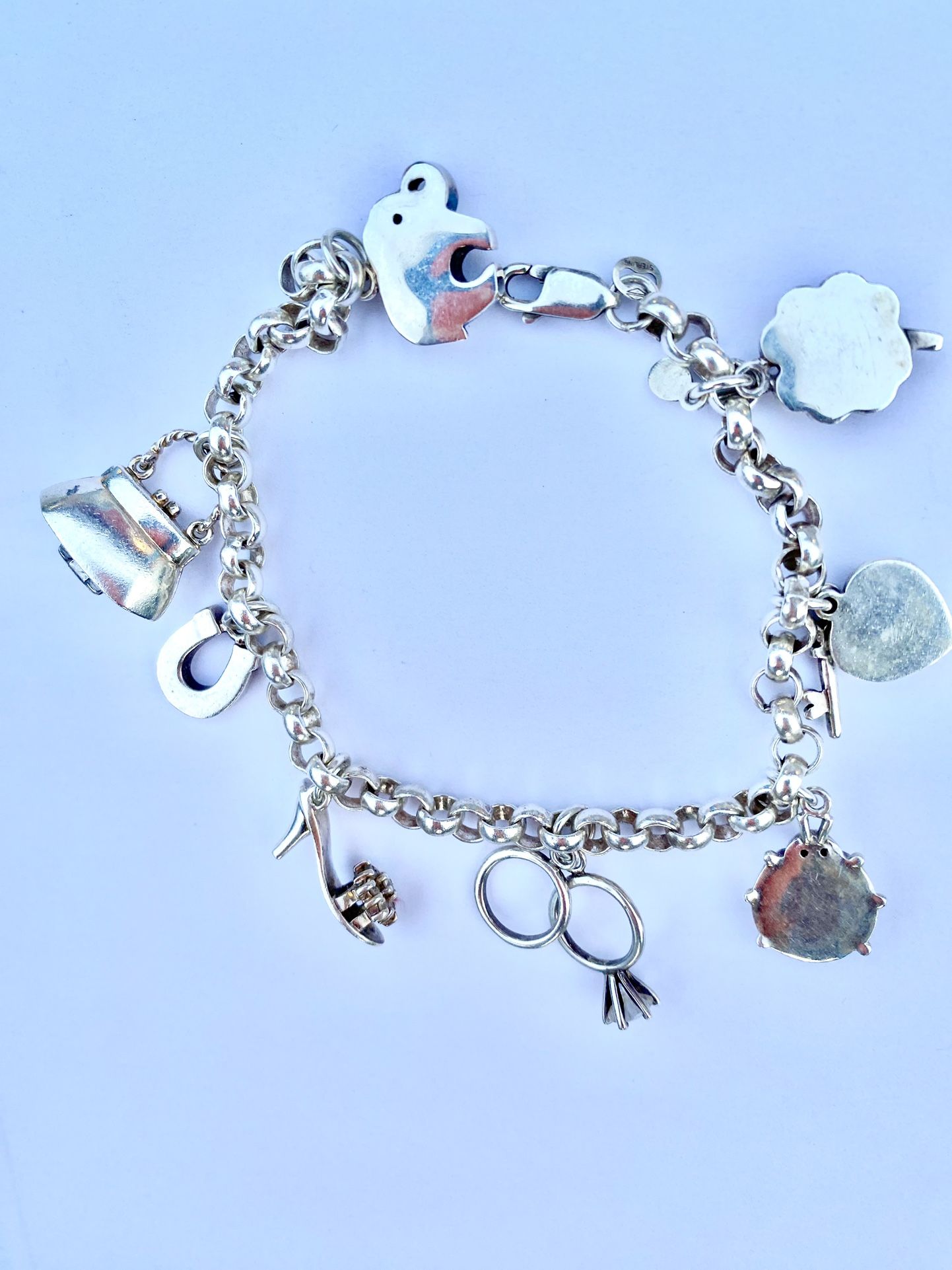 Vintage Sterling Silver Charm Bracelet……