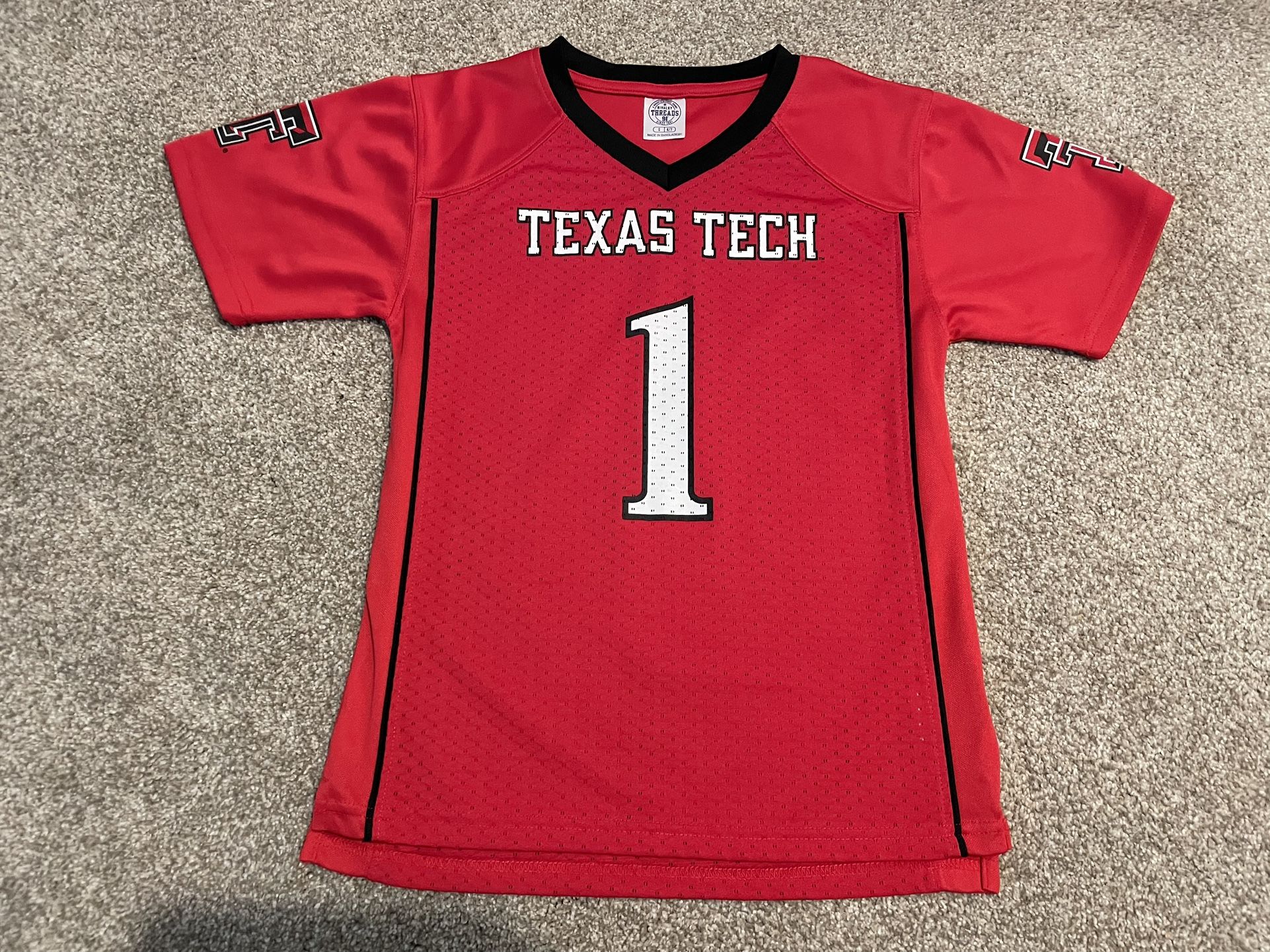 NCAA Texas Tech Red Raiders Youth Size Small 6/7 By Rivalry Threads Jersey