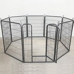 Brand New $105 Pet Dog Playpen Heavy Duty Fence Gate 8-Panels X (40” Tall X 32” Wide) 