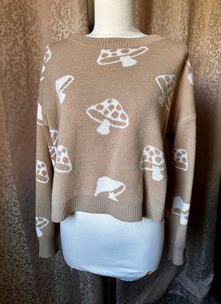 Brown Cardigan Knit Sweater