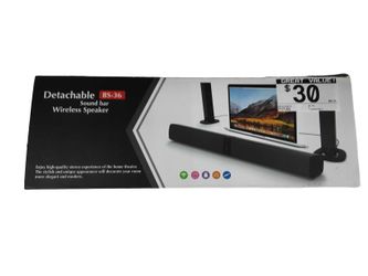 Detachable Bs-36 Black Home Sound Bar Speaker