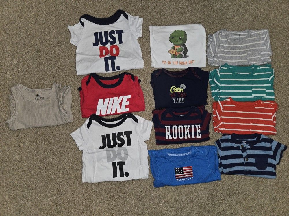 Baby Boy Clothes Size 6 Months Bundle of Bodysuits