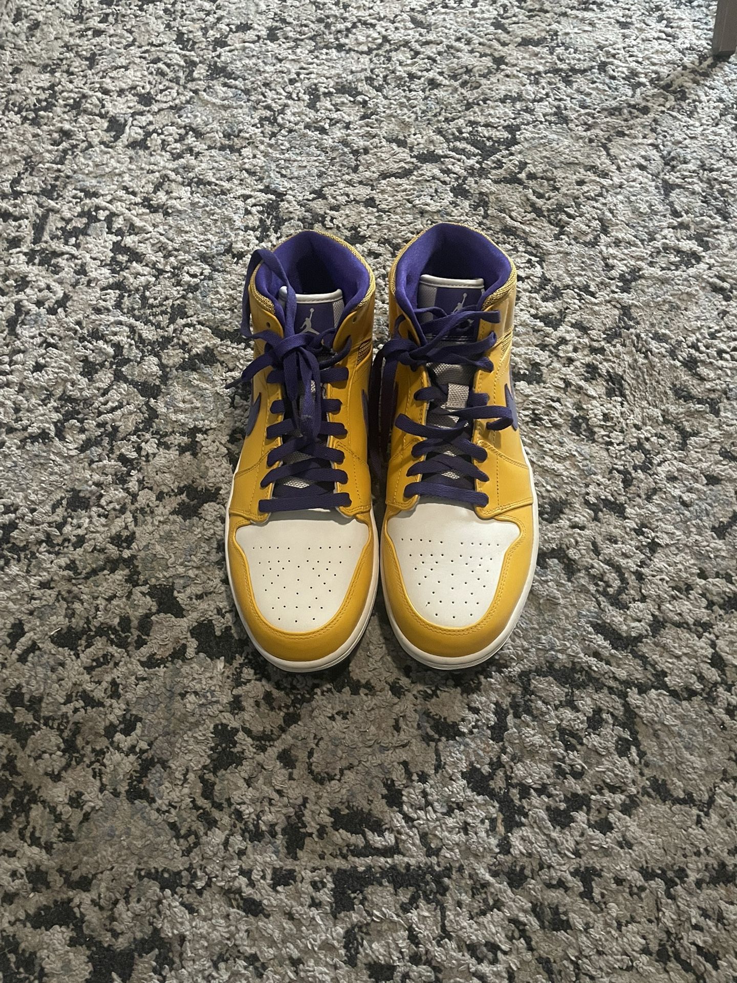 Jordan 1s Laker Color Way