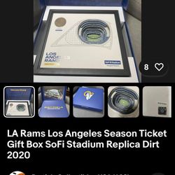 LA Rams Los Angeles Season Ticket Gift Box SoFi Stadium Replica Dirt 2020