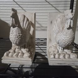 Rooster Book End Caps For Sale