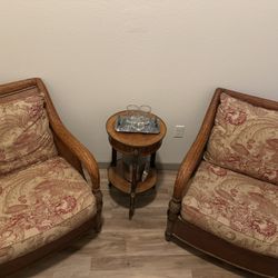 Ethan Allen cigar chairs 