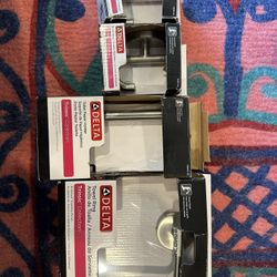 Delta Trinsic Towel Ring, Toilet Paper Holder, 2x Robe Hook (Brilliance Stainless Finish)