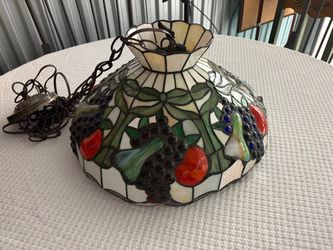 Stained glass hanging light
