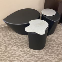 Faux Leather End Tables/decor