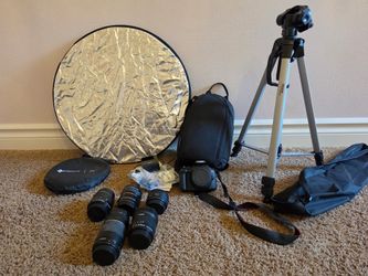 Canon EOS Rebel T7 with Lenses and Accessories