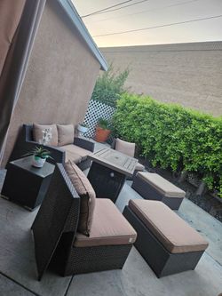 Fire Pit Patio Set/conversation Set/outdoor Furniture/Cash Only