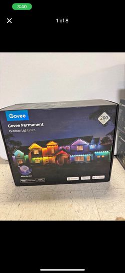 Govee, permanent outdoor lights, bro 200 feet white 