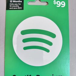 Spotify Year Subscription 