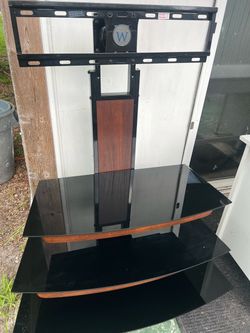 Tv stand with mount brackets