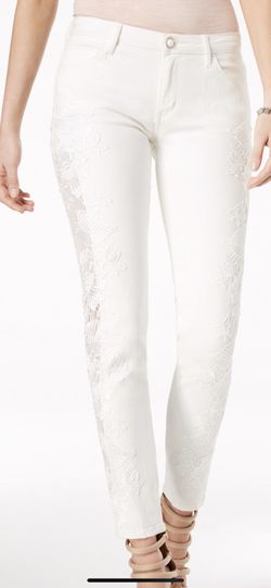 Guess white pants with lace size 26