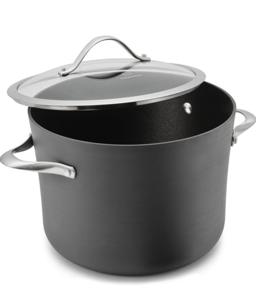 Calphalon Contemporary Hard-Anodized Aluminum Nonstick Cookware, Stock Pot, 8-quart, Black