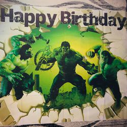 Hulk Smash Birthday Banner