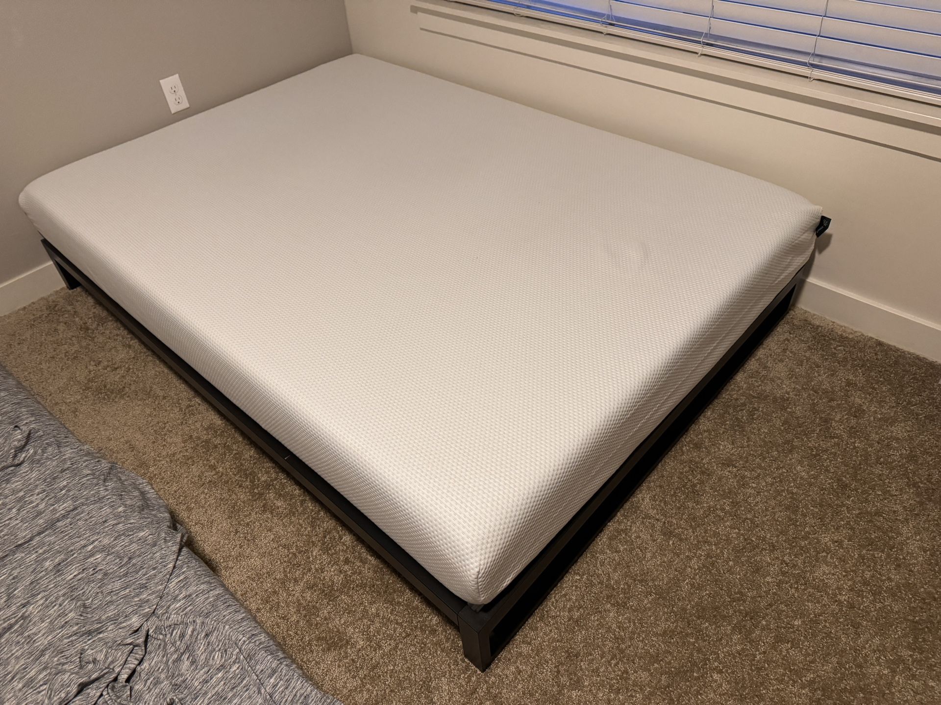 Memory Foam Mattress (Full) and Metal Bed Frame