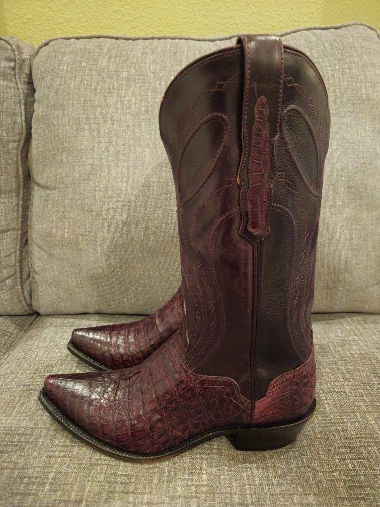 El Dorado Holly Caiman Tall Western Boots Snip Toe ED3052 Women's