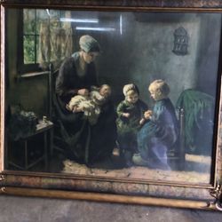 Vintage Wood Frame Is An Oil Painting Signed Too