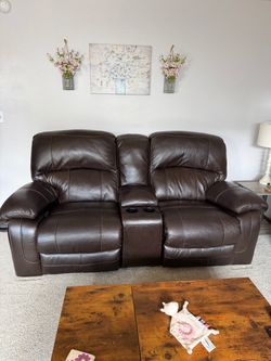Leather Sofa and Love seat