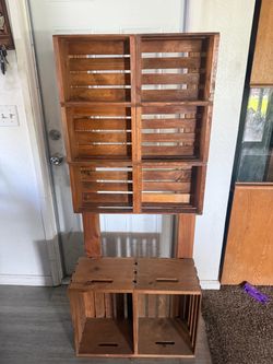 Wooden shelves stand 2x