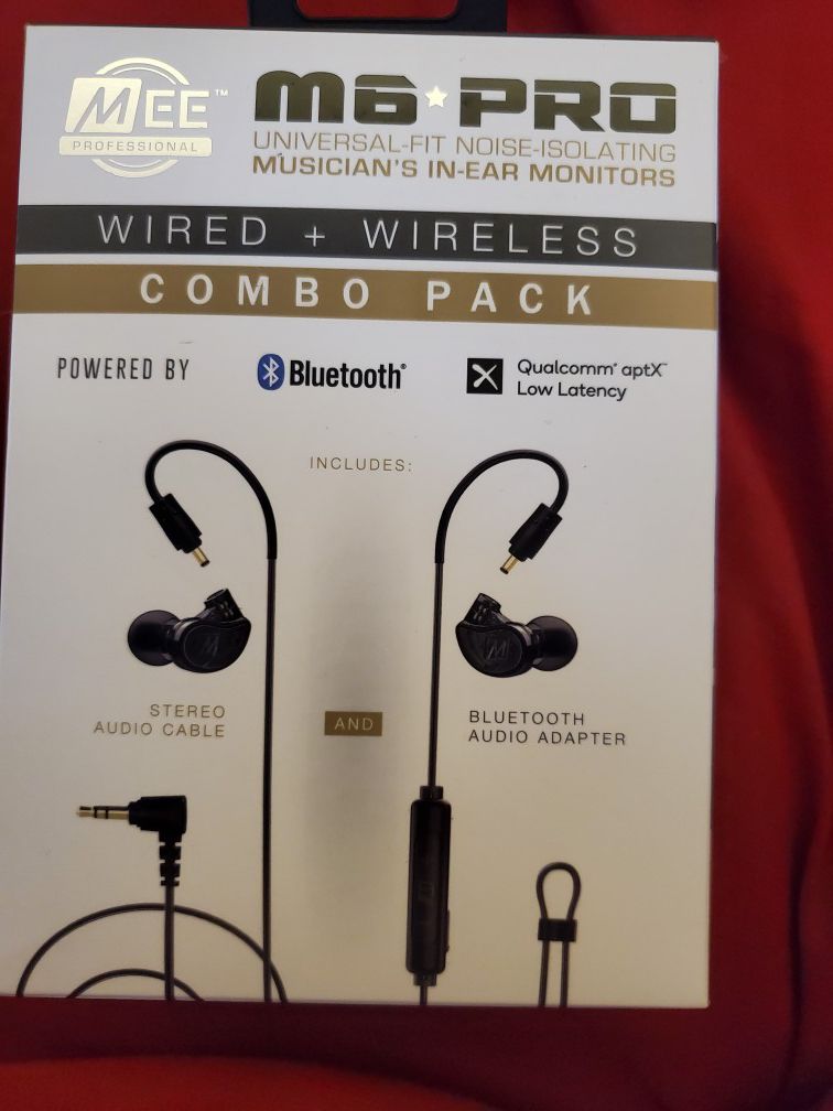 Mee Audio M6 Pro Bluetooth Headphones Combo Pack