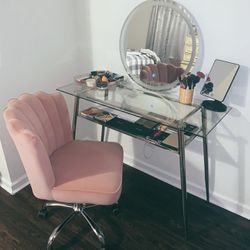Glass Table & Mirror