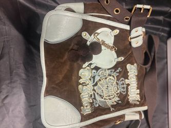 Juicy Couture Brown Velour Crossbody Bag
