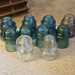 Vintage Glass Insulators Lot