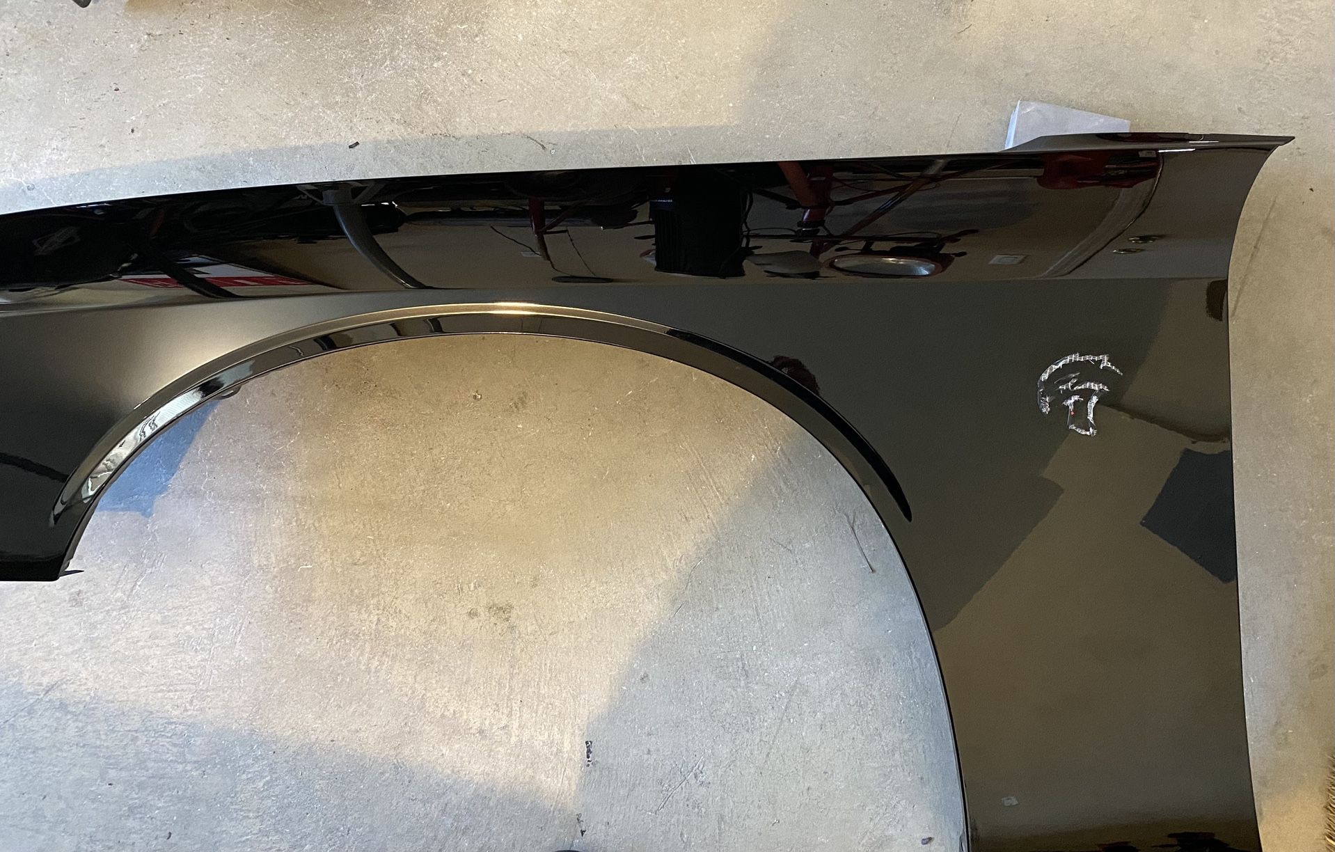 Left Driver Side Fender for 2008-2023 Dodge Challenger (PX8 Pitch Black) Amazing Cond.