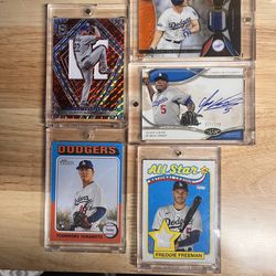 Dodgers Card Lot 🔥 Yamamoto RC + Freeman Relic + Auto + Seager