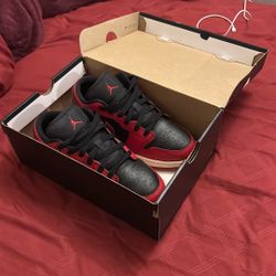 Air Jordan 1 Low (Gym Red/Black & White) GS