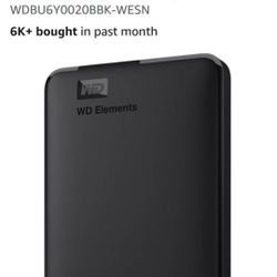 WD 2TB Elements Portable External Hard Drive