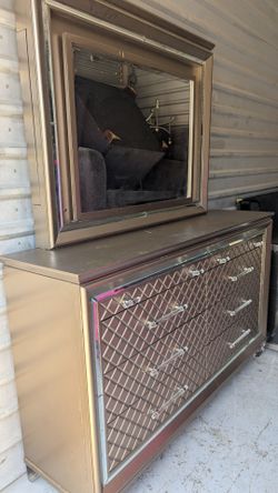 Dresser with mirror