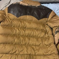 Damaged Leather bubble Jacket – As-Is – $10–$15