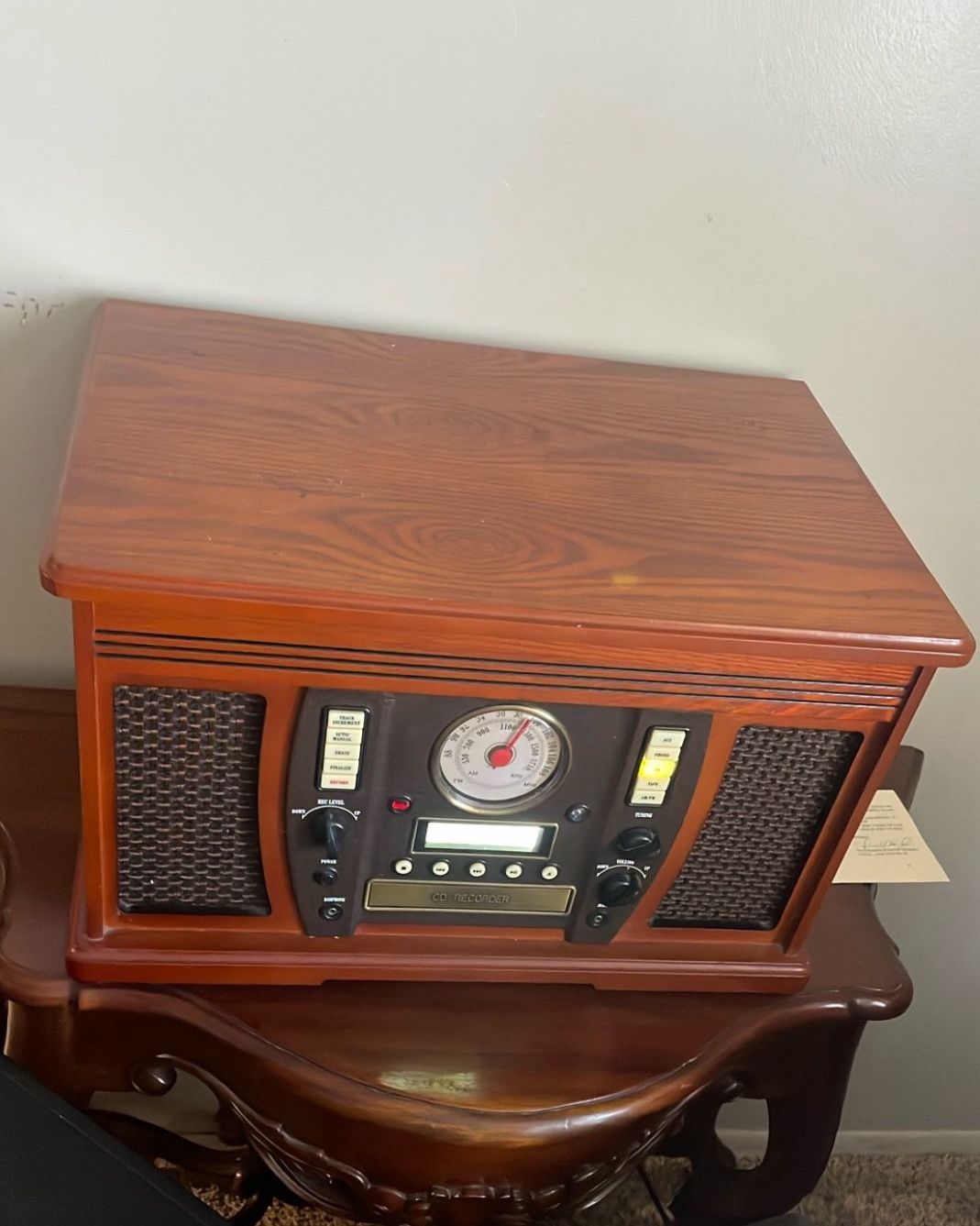 Record Player W/ Cassette /DVD and Radio