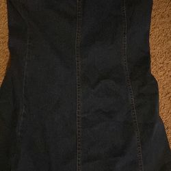 denim overall dress 