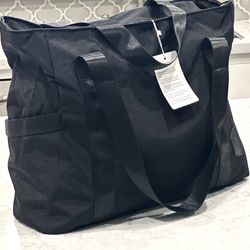 NEW Gym Travel Tote Bag Overnight Weekender Laptop/Work Dance Yoga Sports [Black]