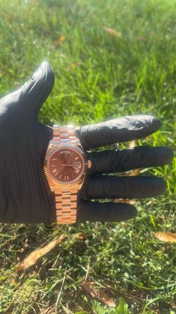 Rose Gold Watch w/ Chocolate Dial