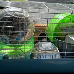 Hamster or Hedgehog Cage with Supplies