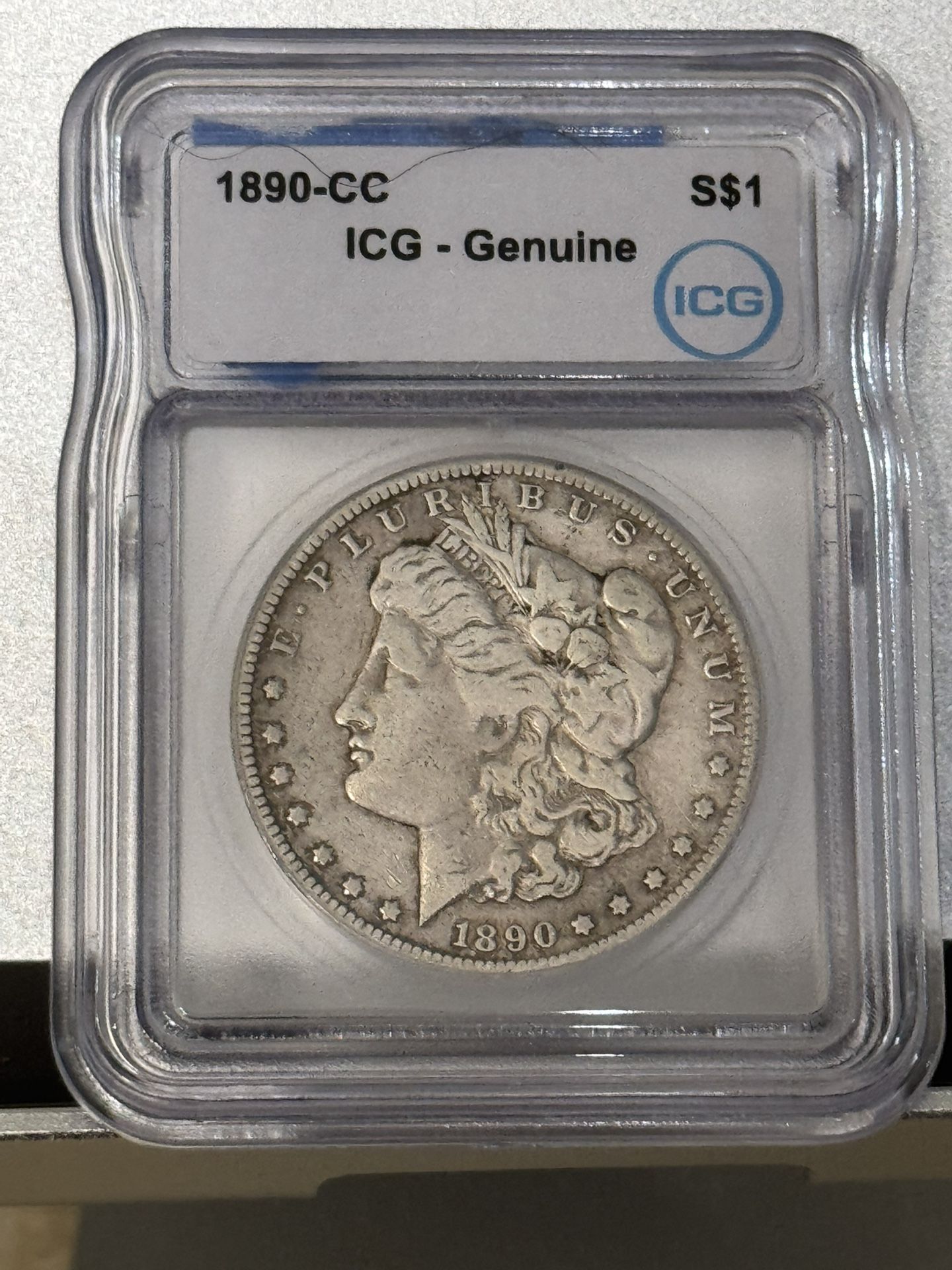 1890 CC Morgan Silver Dollar
