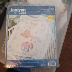 Counted Cross Stitch Baby Blanket NeW